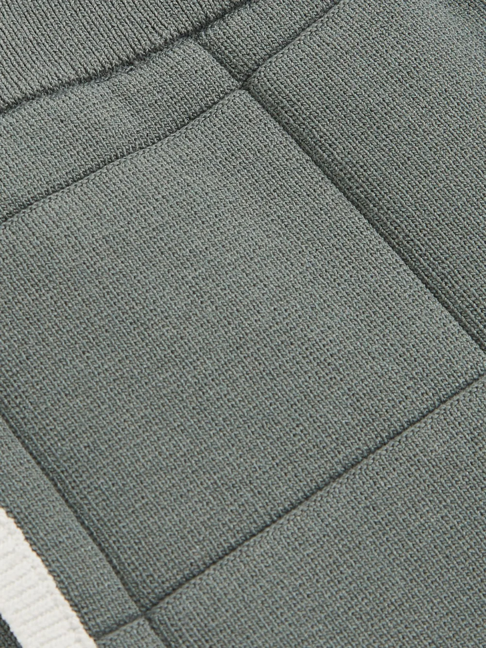Reiss Dark Sage Green 9-13 yrs Tipped Knit Stitch-detail Shorts, view 4