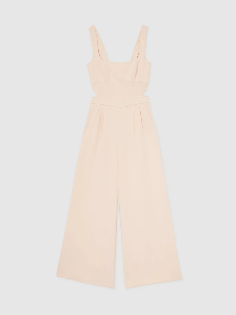 Reiss Dion Pale Pink Wide-leg Cut-out Jumpsuit, 18, view 2