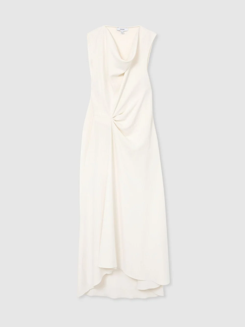 Reiss Drape-detail Sleeveless Midi Dress, view 2