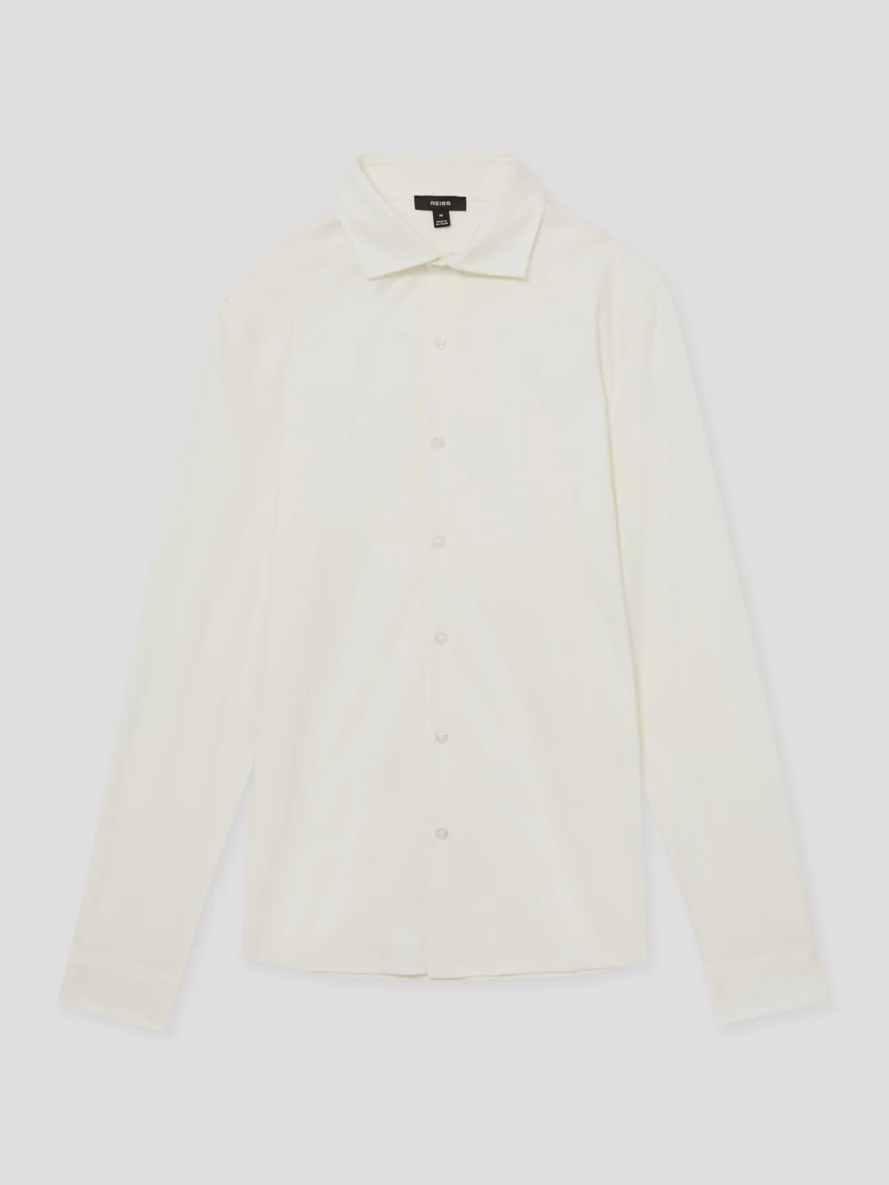 Reiss Duke Ecru Air-water Cotton Slim-fit Shirt, S, view 2