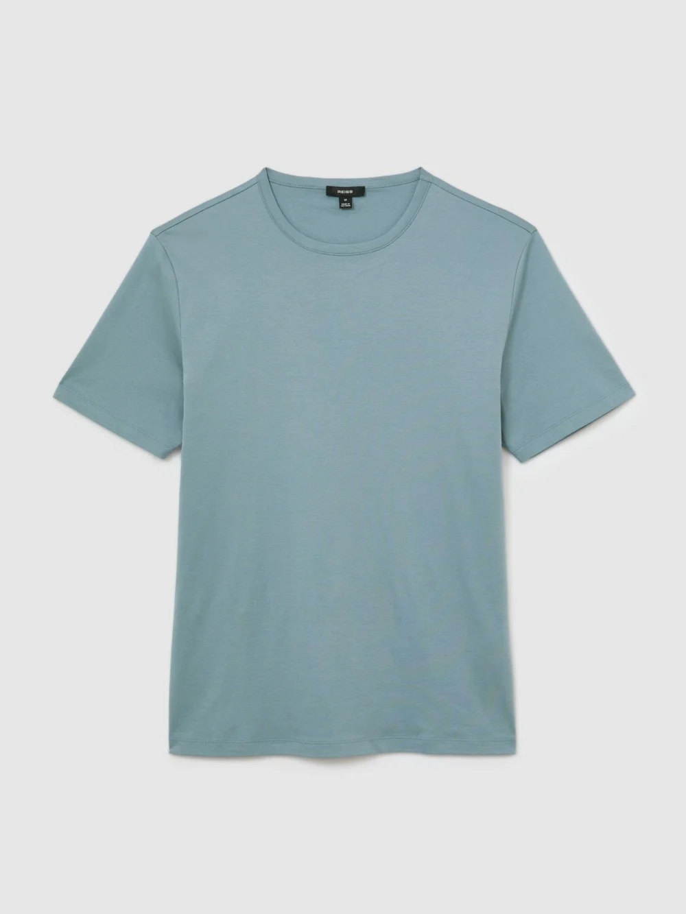 Reiss Dusty Blue Air-water Cotton Tailored-fit T-shirt, view 2