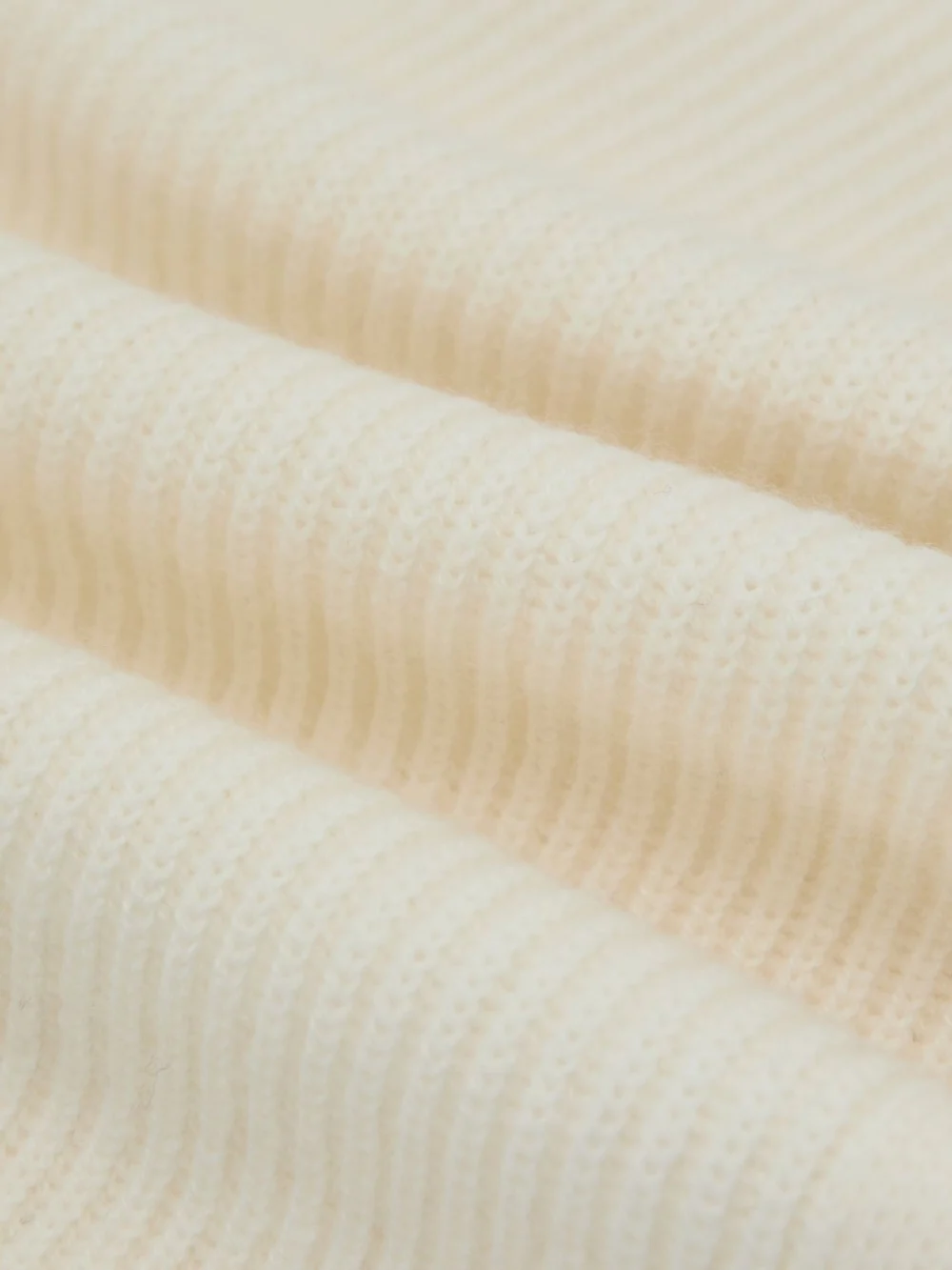 Reiss Ecru Merino Wool Rib-knit Scarf,, view 3