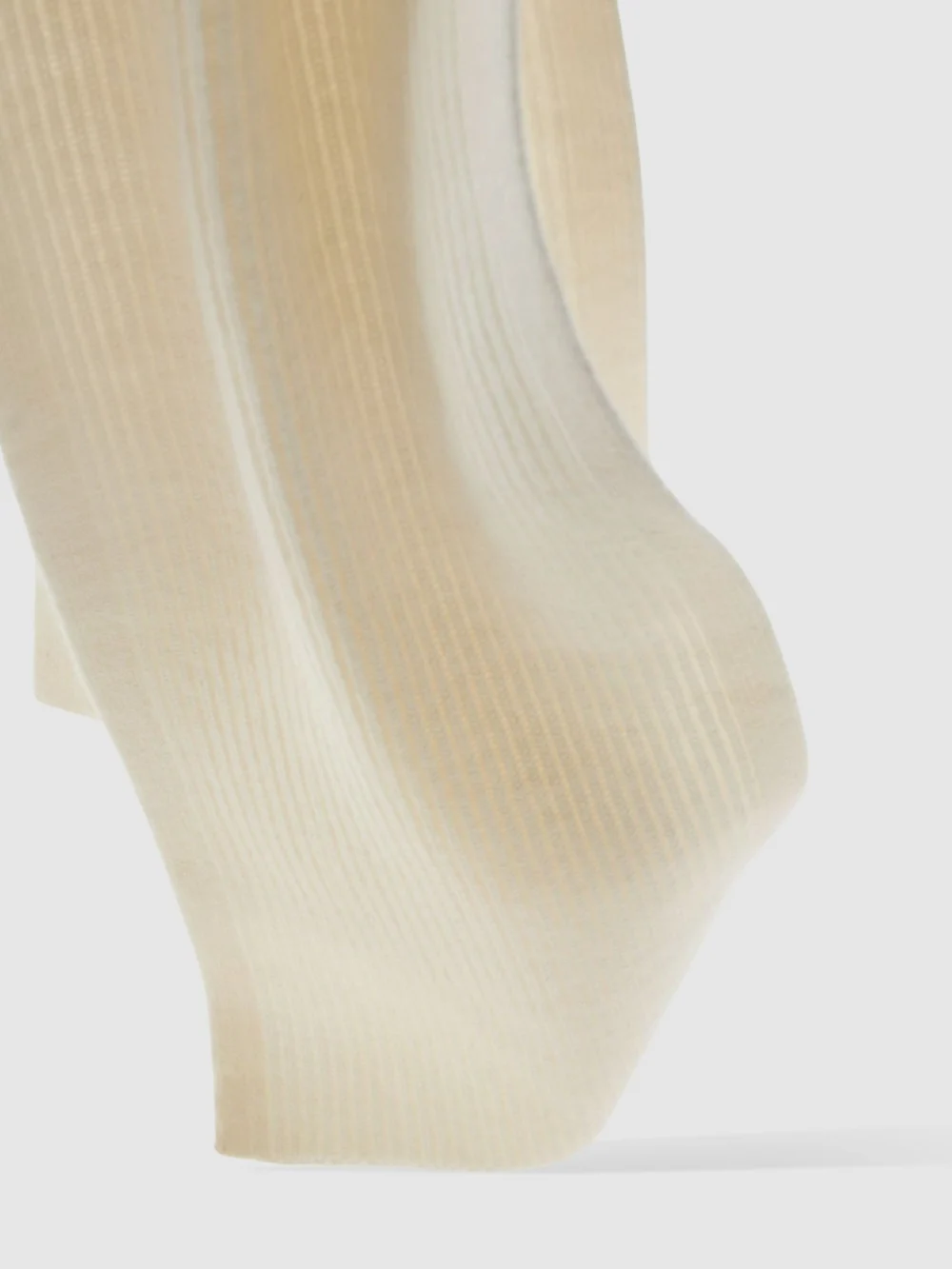 Reiss Ecru Merino Wool Rib-knit Scarf,, view 4