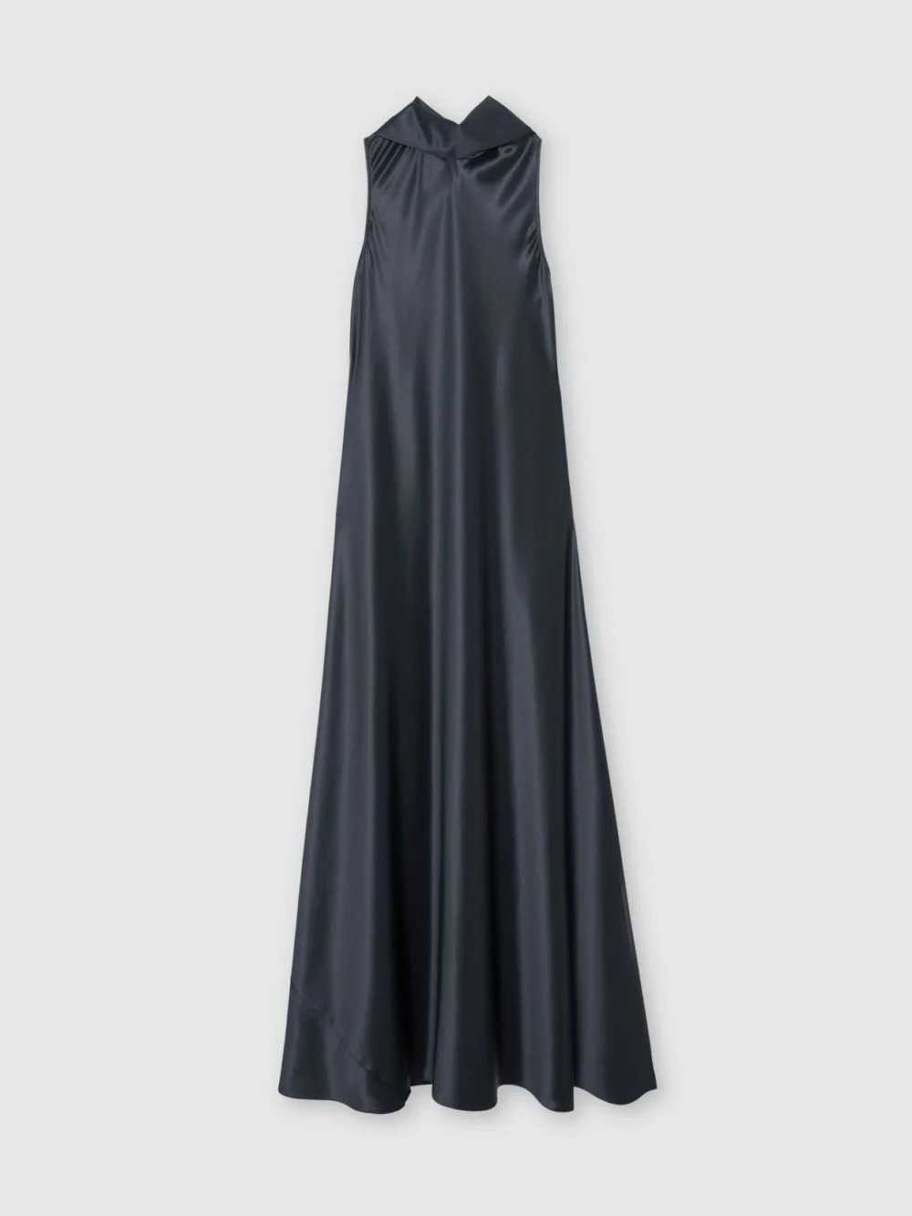 Reiss Fae Grey Fae Petite Satin Cape Maxi Dress, 12, view 2