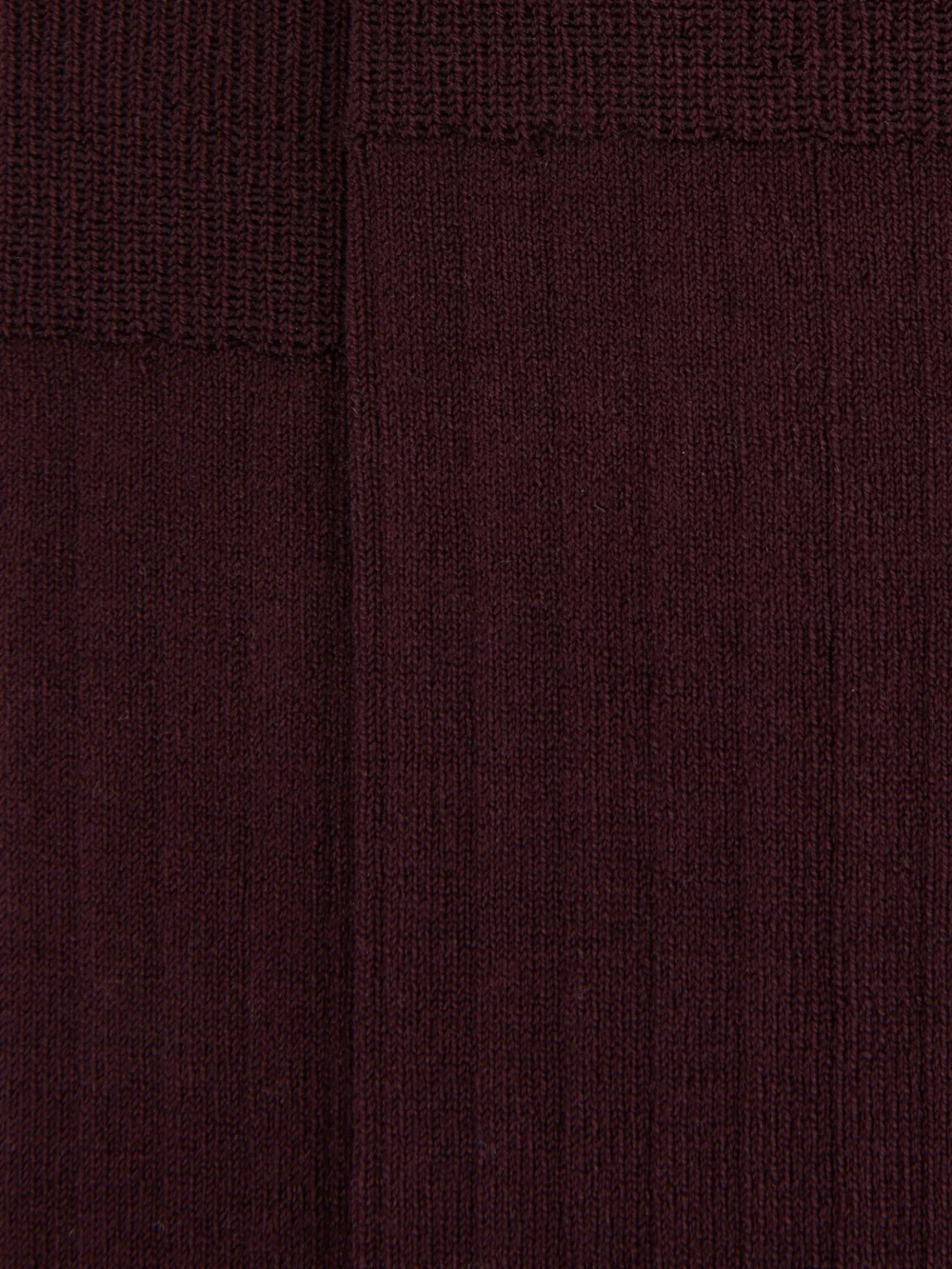 Reiss Fela Men's Bordeaux Mercerised Cotton-blend Ribbed Socks, view 3