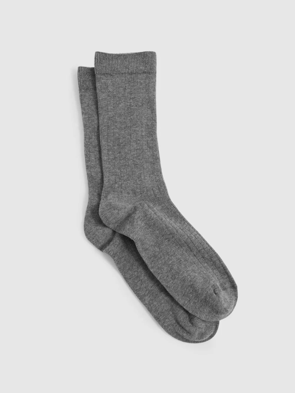 Reiss Felicia Loafer Socks Cotton Ribbed in Charcoal