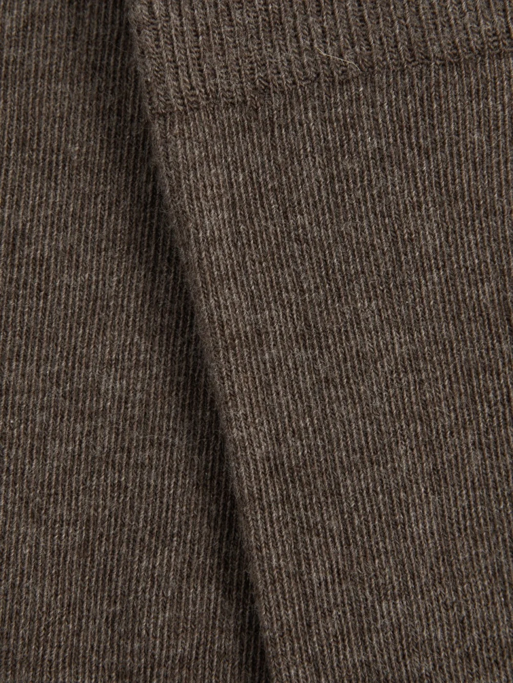 Reiss Felicia Loafer Socks Cotton Ribbed in Chocolate, view 3