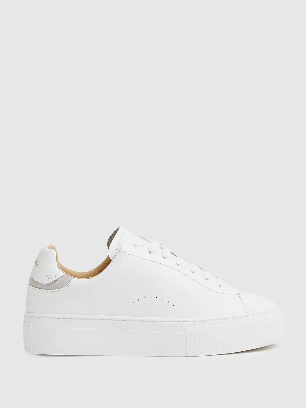 Reiss Francesca Trainers Leather Plain, view 2