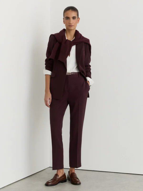 Reiss Gabi Berry Petite Slim-fit Suit Trousers, 4