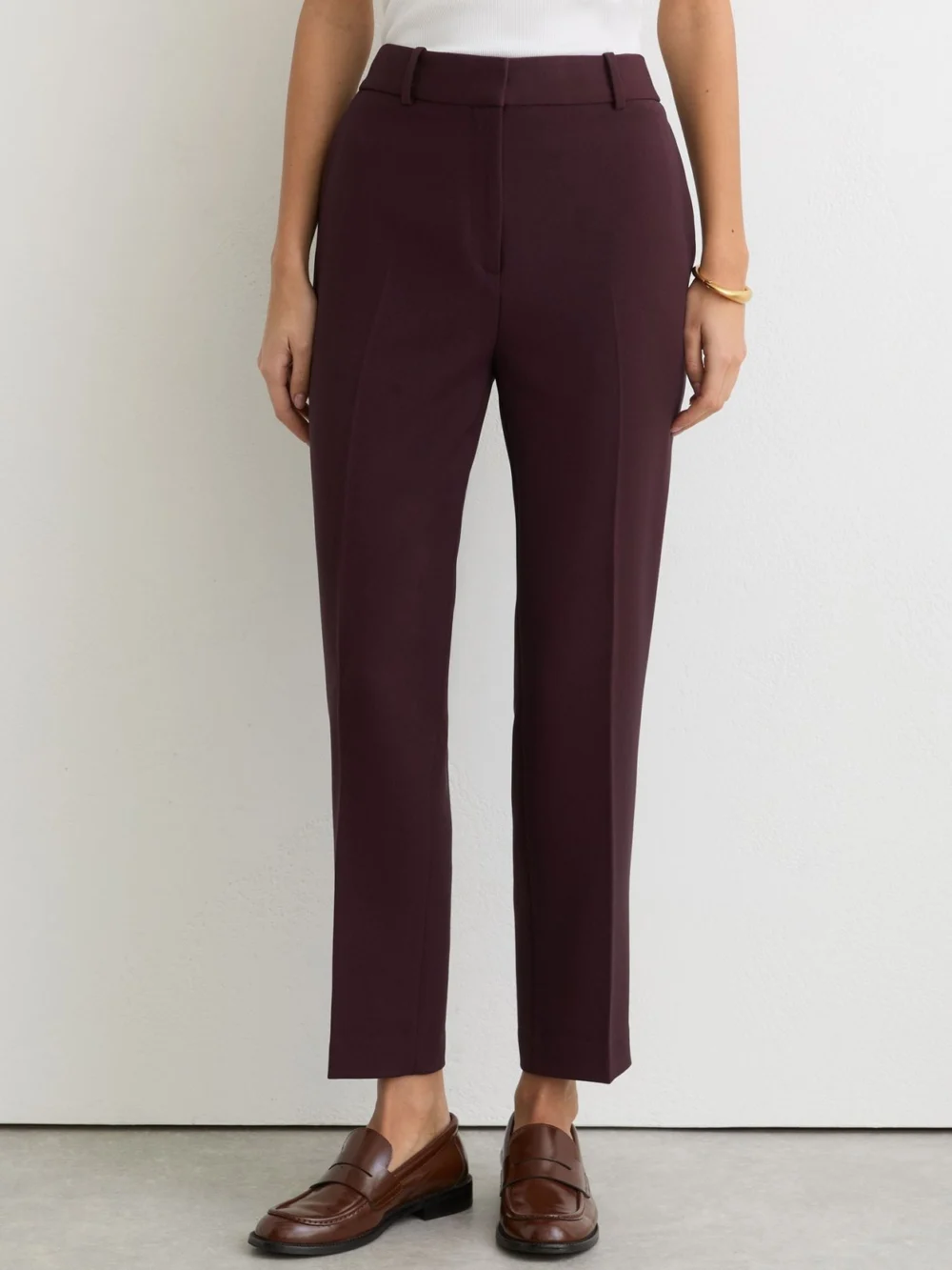 Reiss Gabi Berry Petite Slim-fit Suit Trousers, 4, view 3