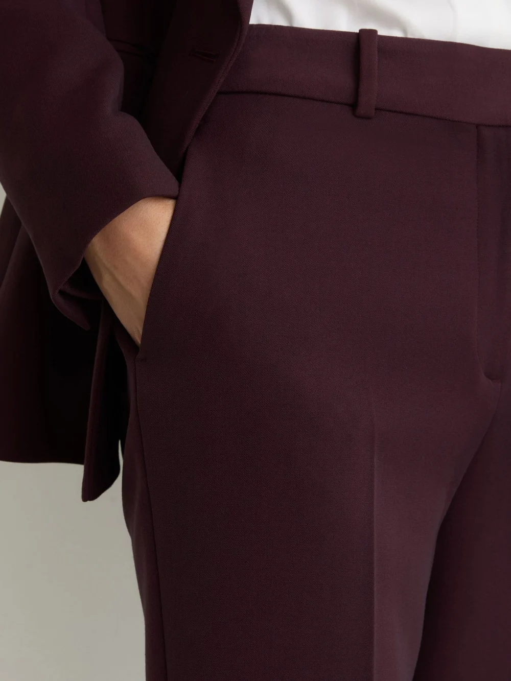 Reiss Gabi Berry Petite Slim-fit Suit Trousers, 4, view 4