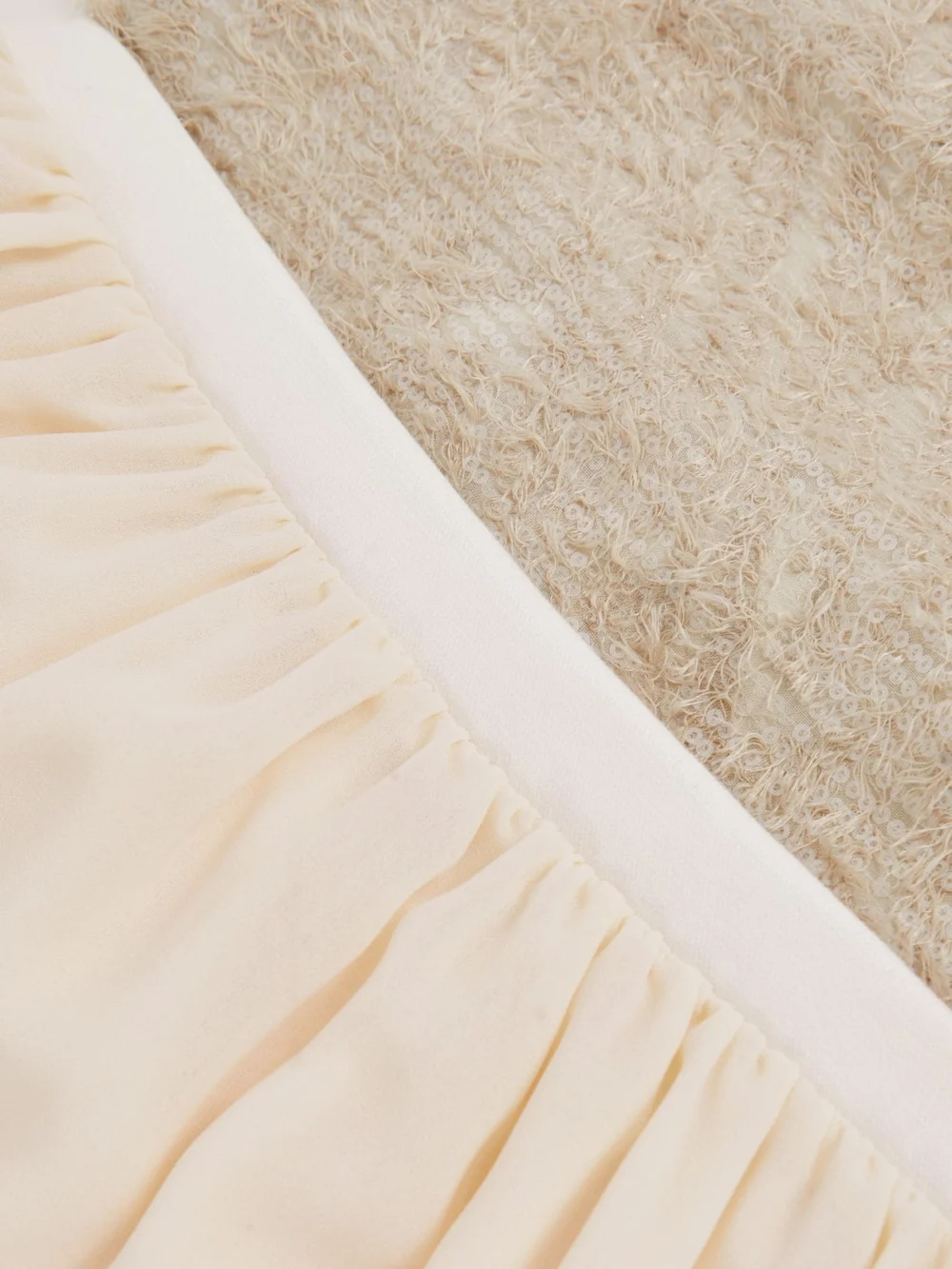 Reiss Girls Beige Sequinned Skirt Dress, view 4