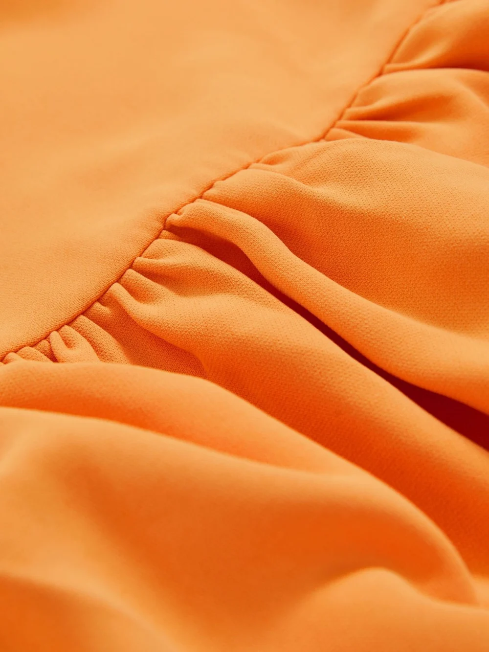 Reiss Girls Orange One-Shoulder Tiered Dress, view 4