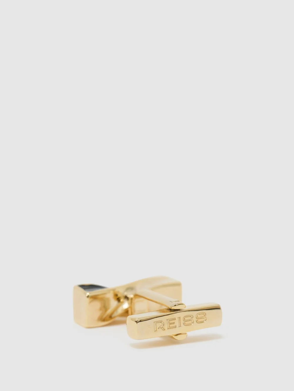 Reiss Gold & Black Twisted Bar Cufflinks,, view 3