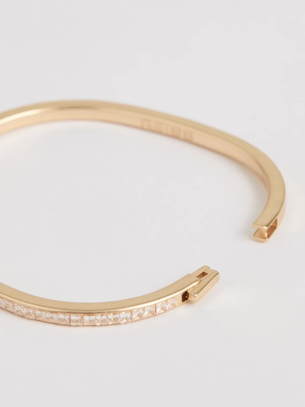 Reiss Gold Hinged Crystal Cuff,, view 3