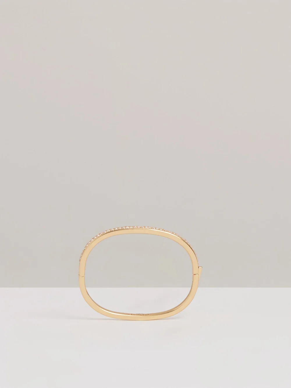 Reiss Gold Hinged Crystal Cuff,, view 4