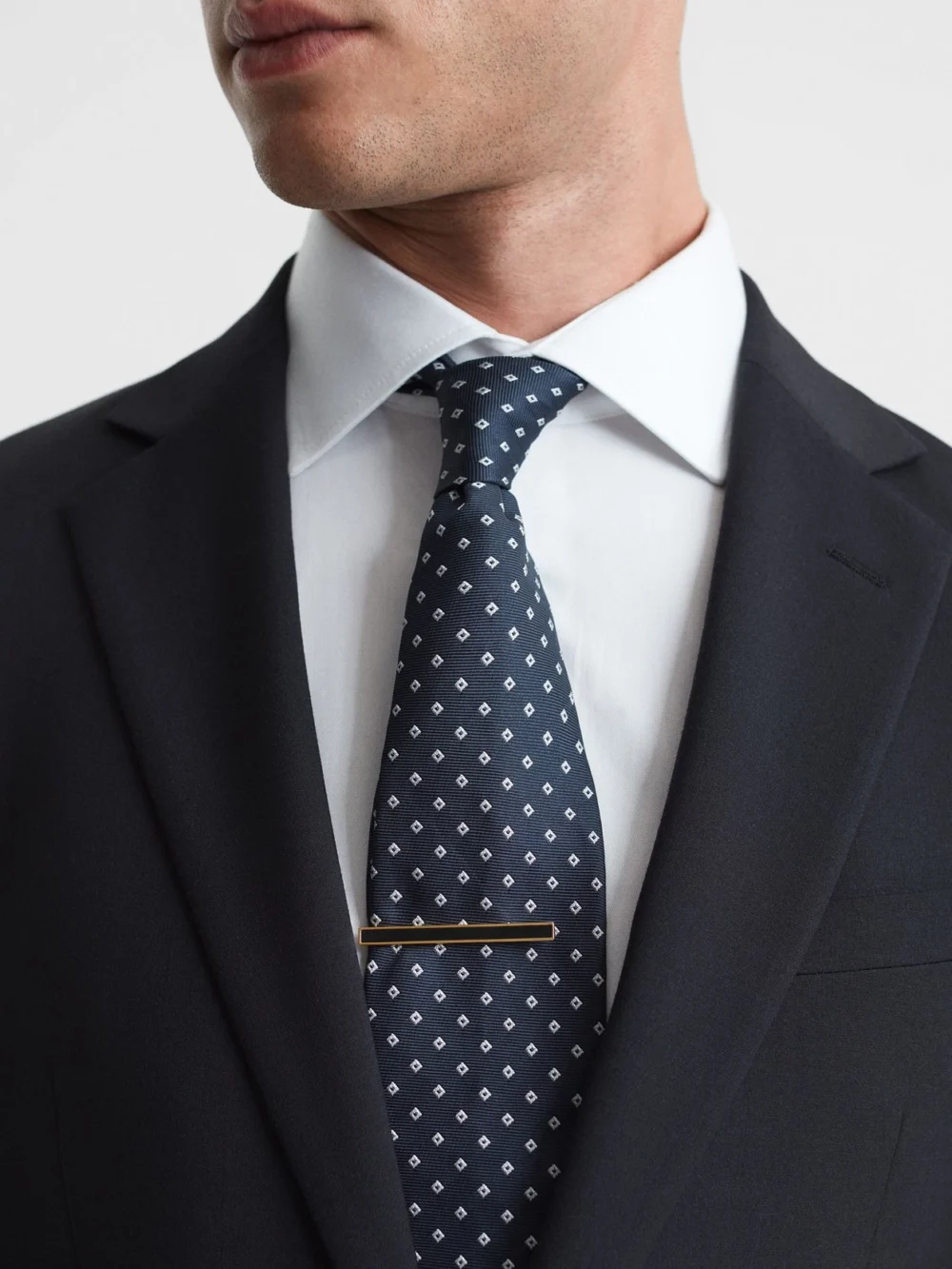 Reiss Gold Onyx Tie Bar, view 2