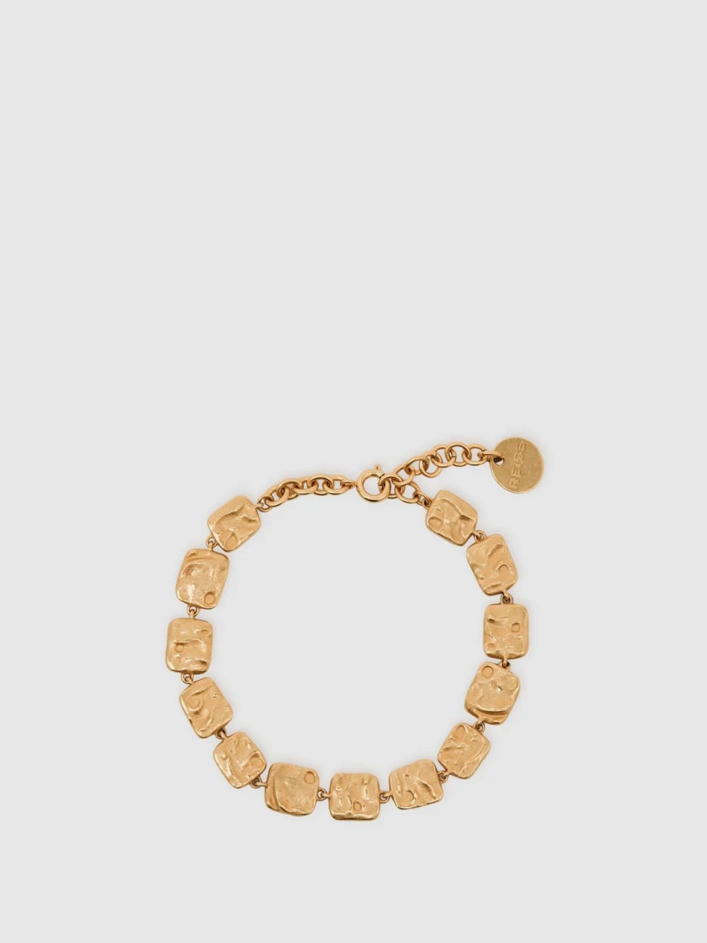 Reiss Gold Tone Brass Square Bracelet