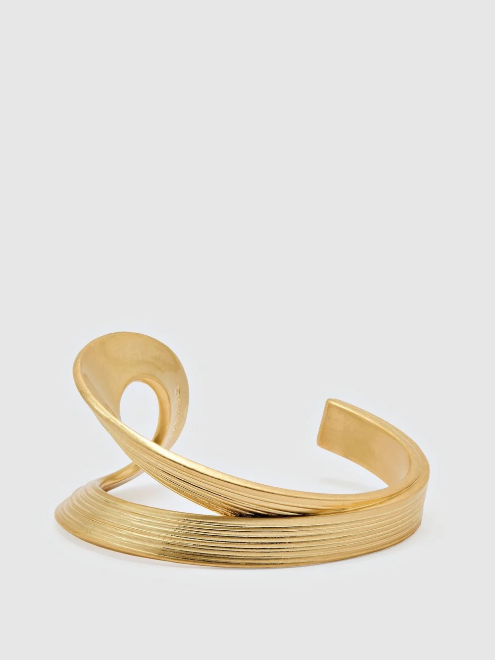 Reiss Gold Tone Brushed Twist Cuff,, view 2