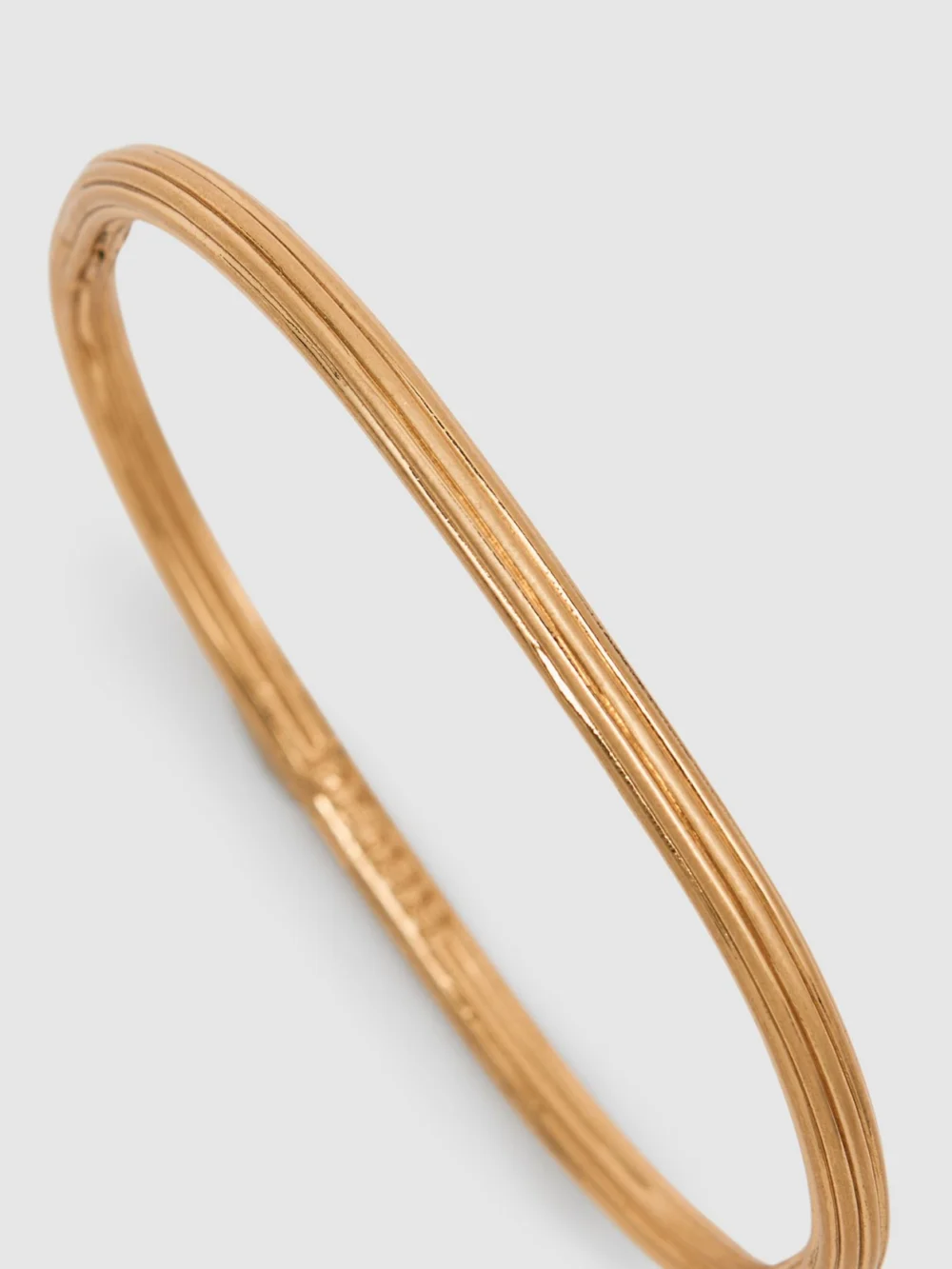 Reiss Gold Tone Contour Hinged Cuff,, view 3