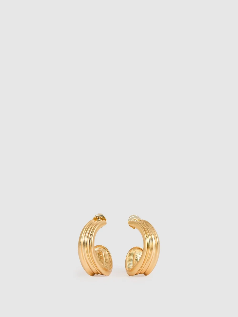 Reiss Gold Tone Fluid Hoop Earrings,