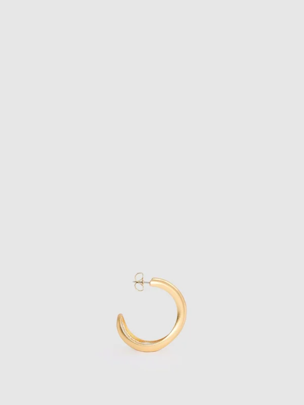 Reiss Gold Tone Fluid Hoop Earrings,, view 4