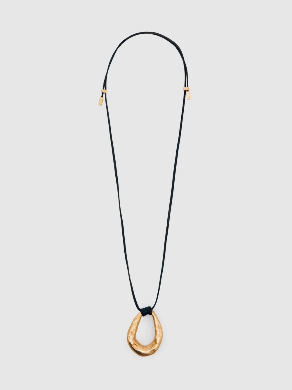 Reiss Gold Tone Molten Link Pendant Necklace,