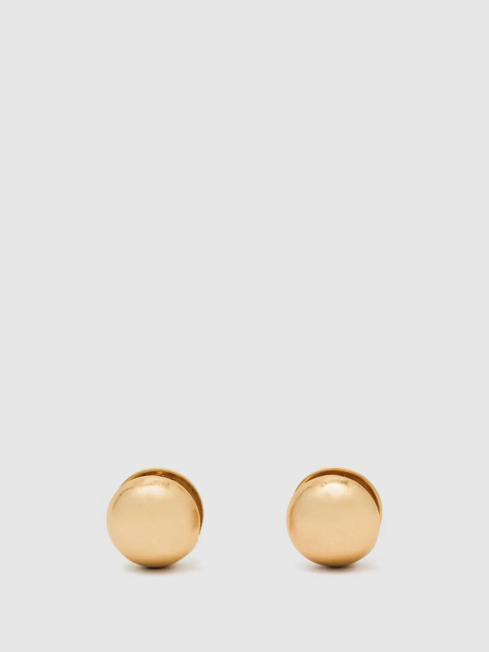 Reiss Gold Tone Polished Ball Huggie Earrings,