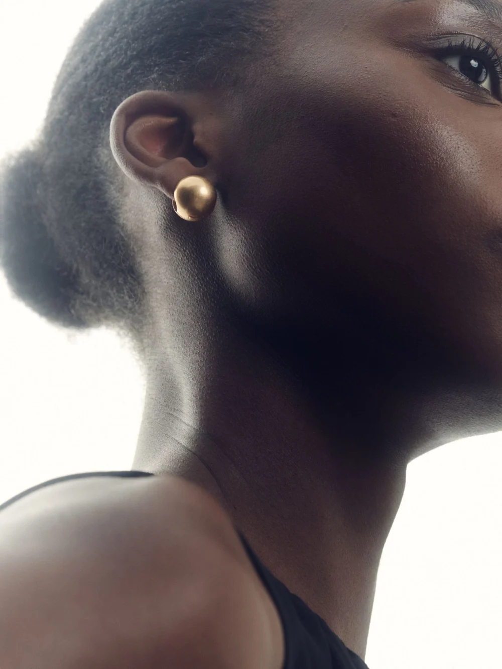 Reiss Gold Tone Polished Ball Huggie Earrings,, view 2