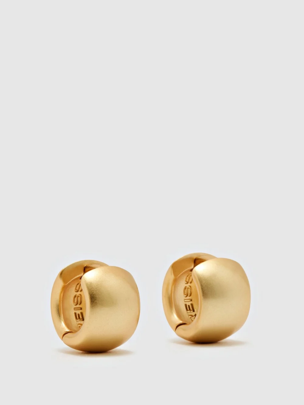 Reiss Gold Tone Polished Hinged Huggie Earrings,, view 2