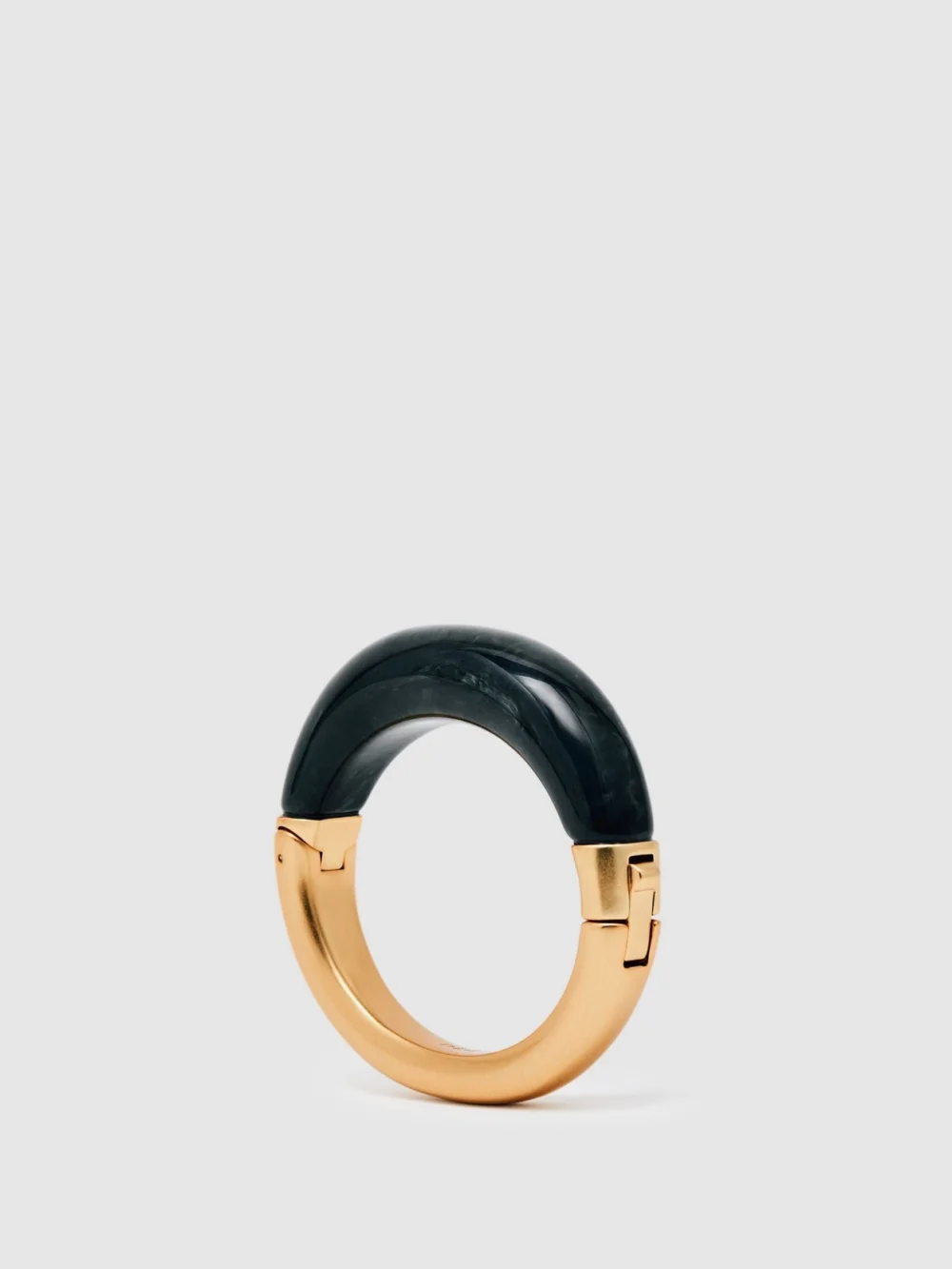 Reiss Gold Tone Scoop Enamel Hinged Bangle,