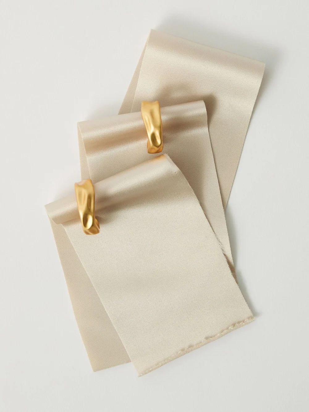 Reiss Gold Tone Sculpted Hoop Earrings,, view 2