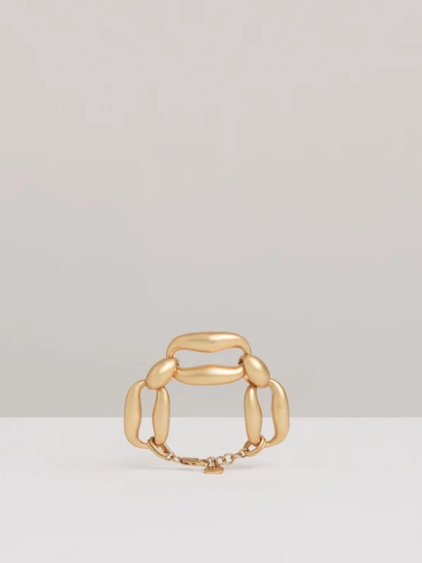 Reiss Gold Tone Sculpted Link Bracelet,