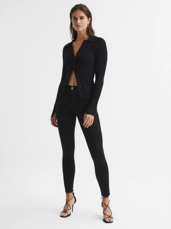 Reiss Good American - Black Legs Skinny Fit Jeans