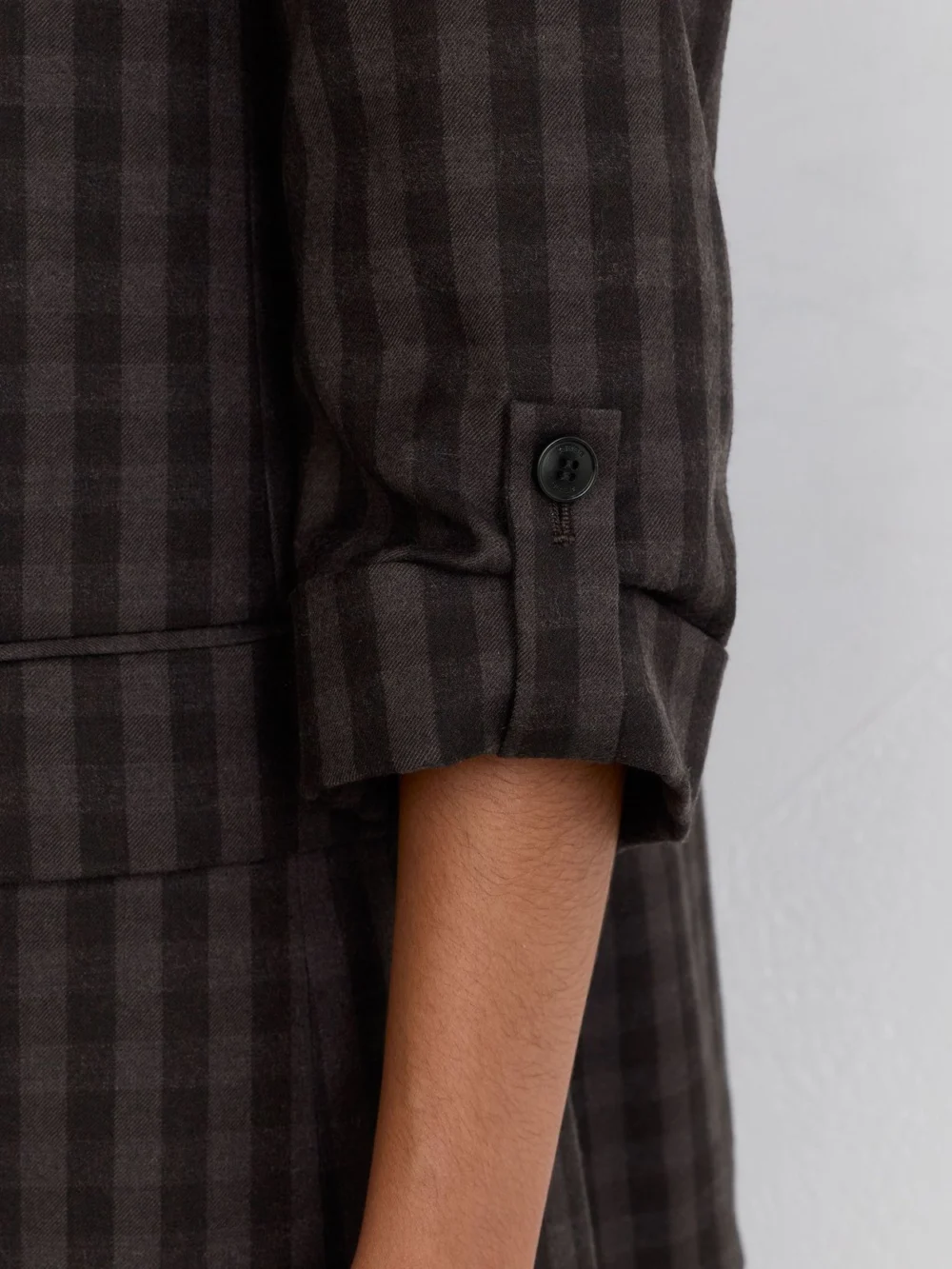 Reiss Grape Check Wool Relaxed Double-breasted Blazer, view 3