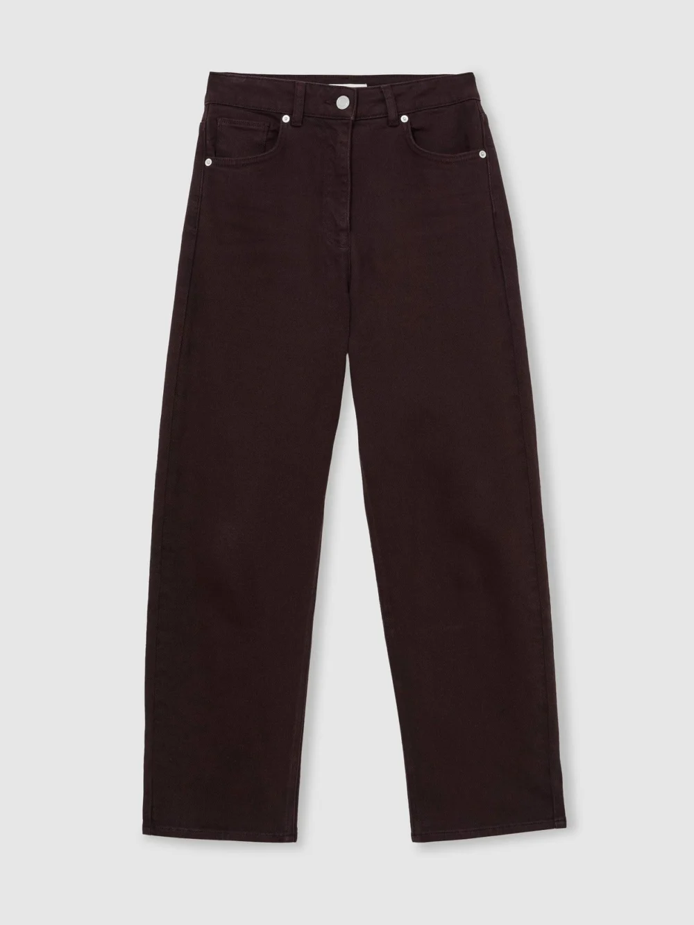 Reiss Grape Mid-rise Straight-leg Jeans, view 2