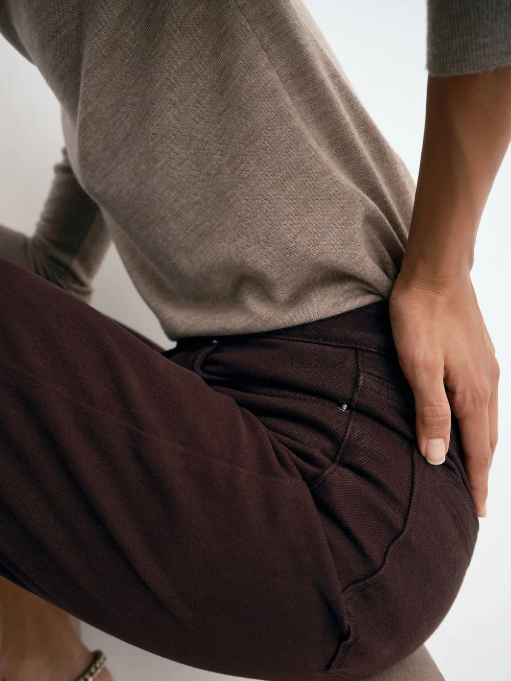 Reiss Grape Mid-rise Straight-leg Jeans, view 3