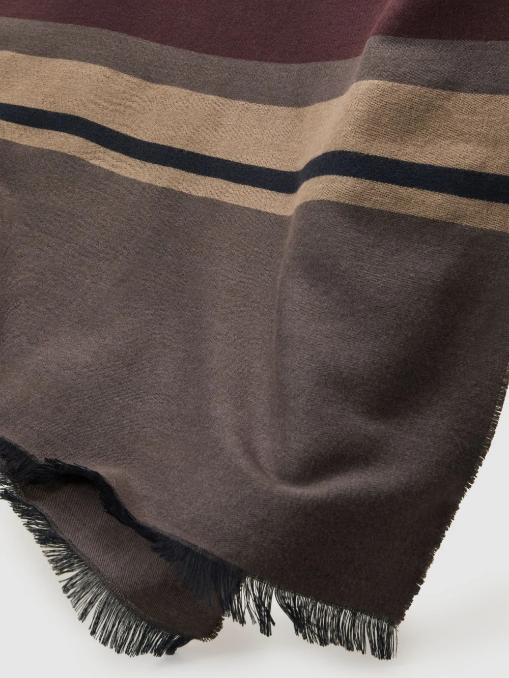 Reiss Grey & Neutral Block-stripe Scarf,, view 4