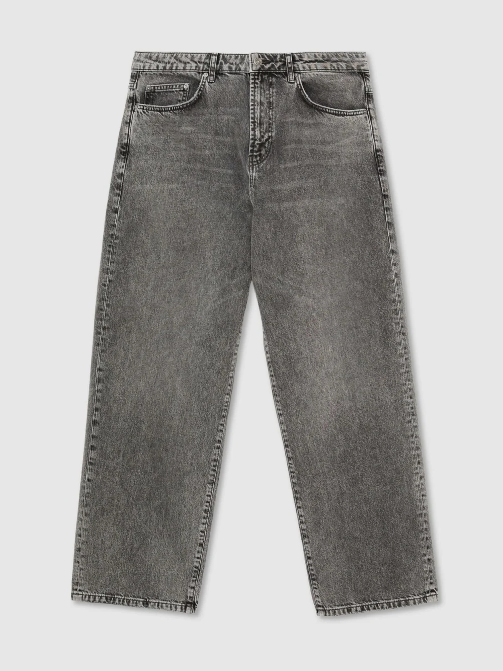 Reiss Grey Baggy-fit Jeans, view 2