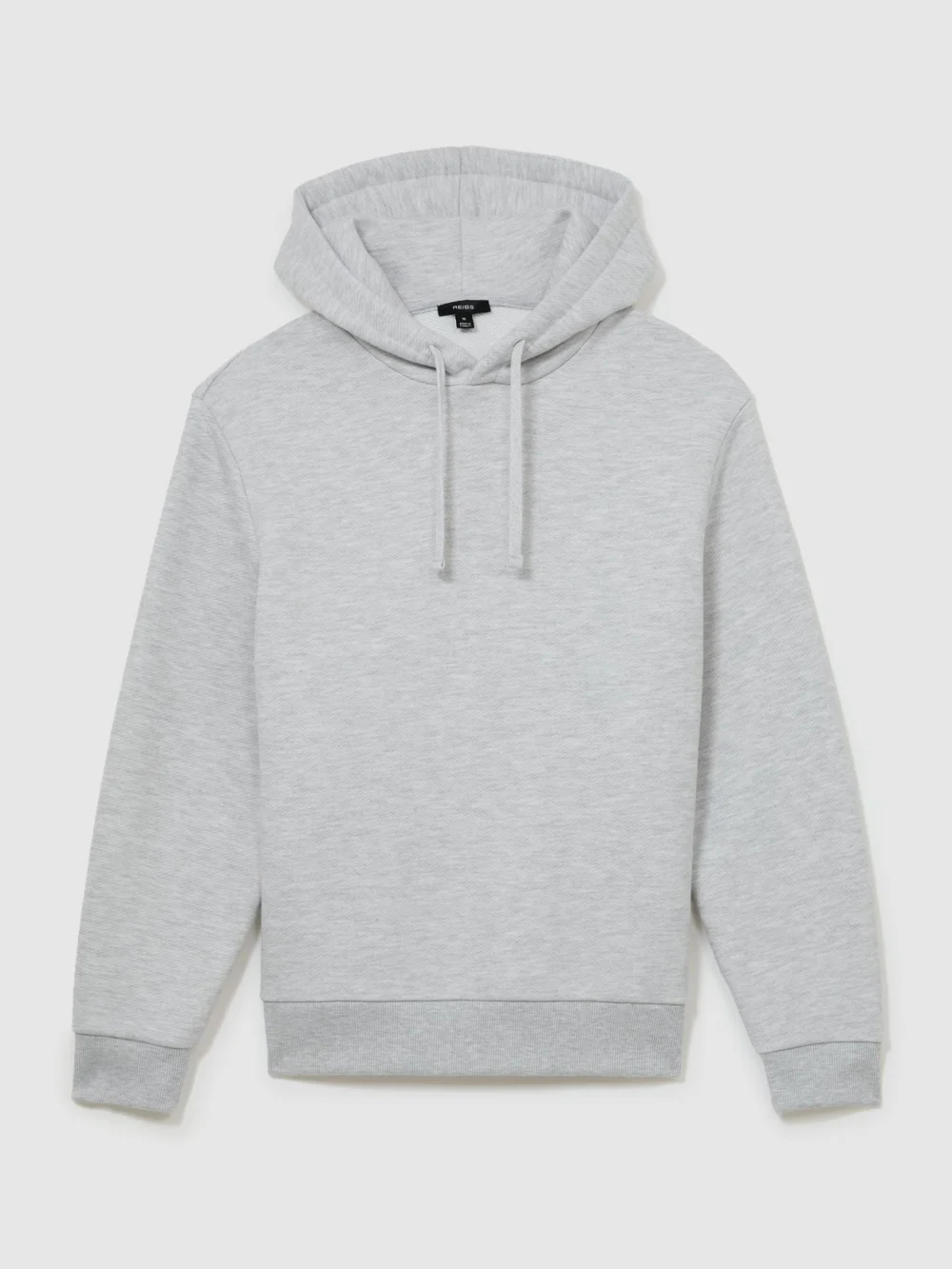 Reiss Grey Heavyweight Cotton-blend Relaxed-fit Hoodie, view 2