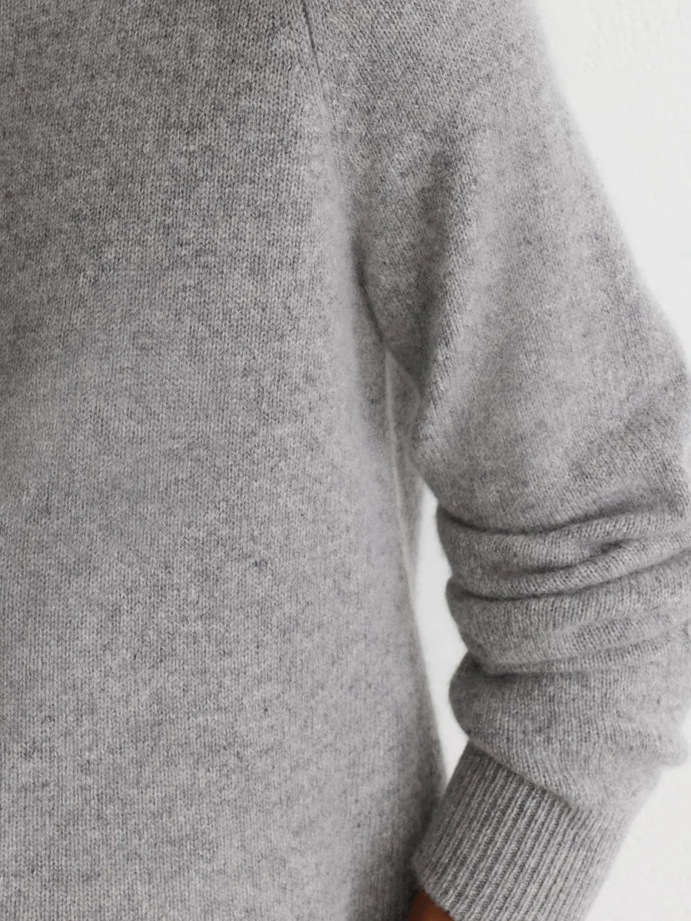 Reiss Grey Marl Cashmere Crew-neck Jumper, view 3