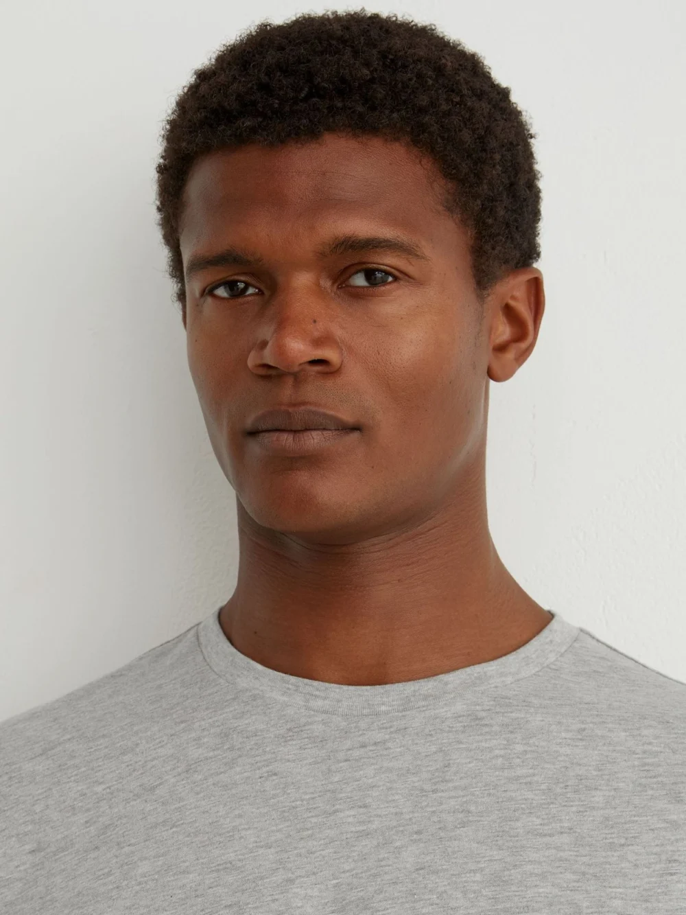Reiss Grey Melange Bless Pack Cotton Crew-neck Tailored-fit T-shirts-pack, view 3