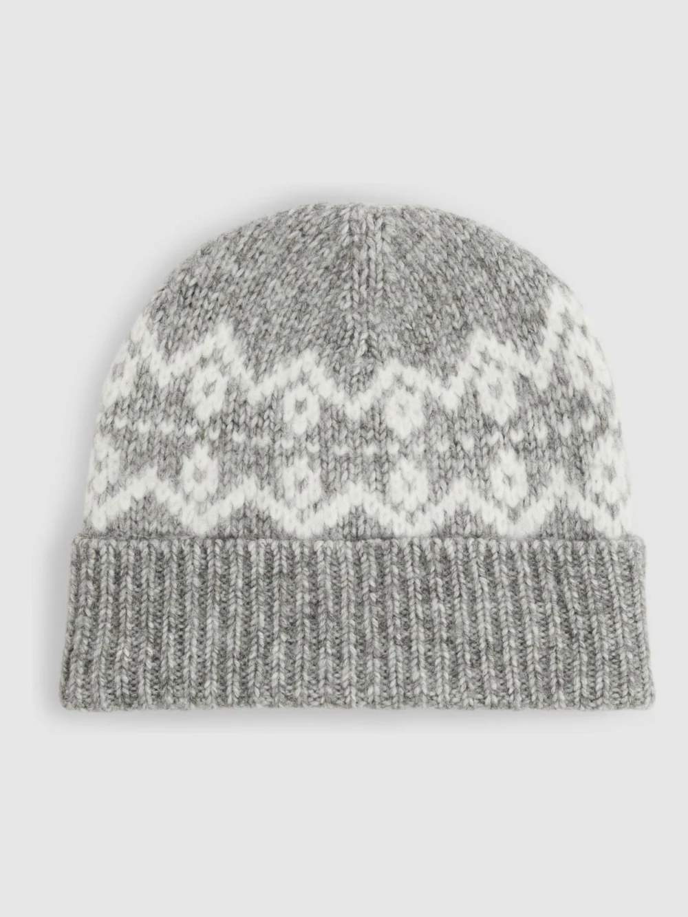 Reiss Grey Melange Hat and Scarf Set,, view 3