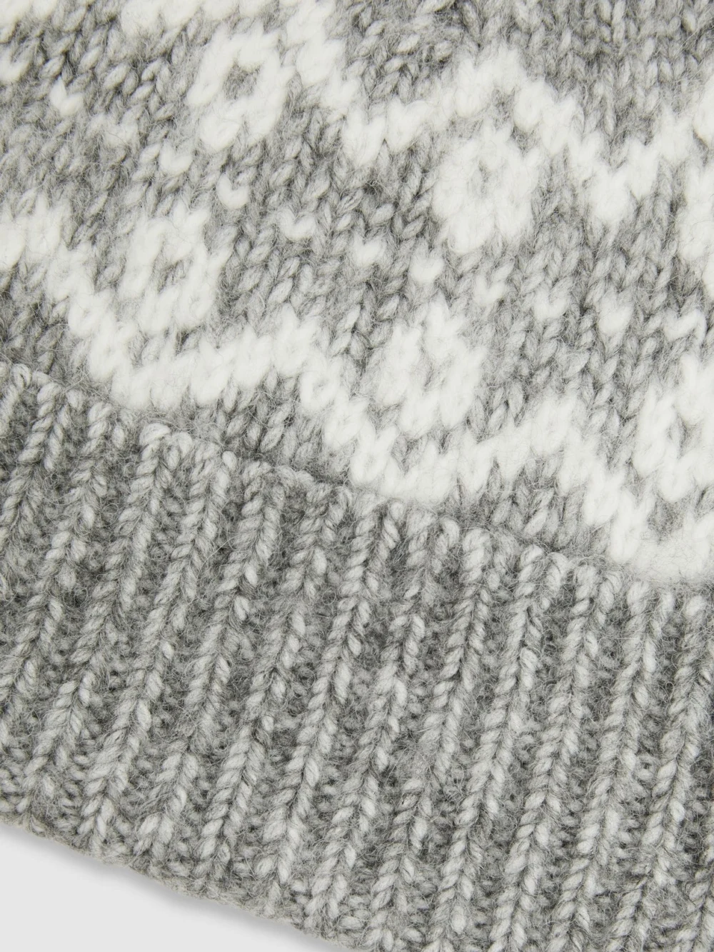 Reiss Grey Melange Hat and Scarf Set,, view 4