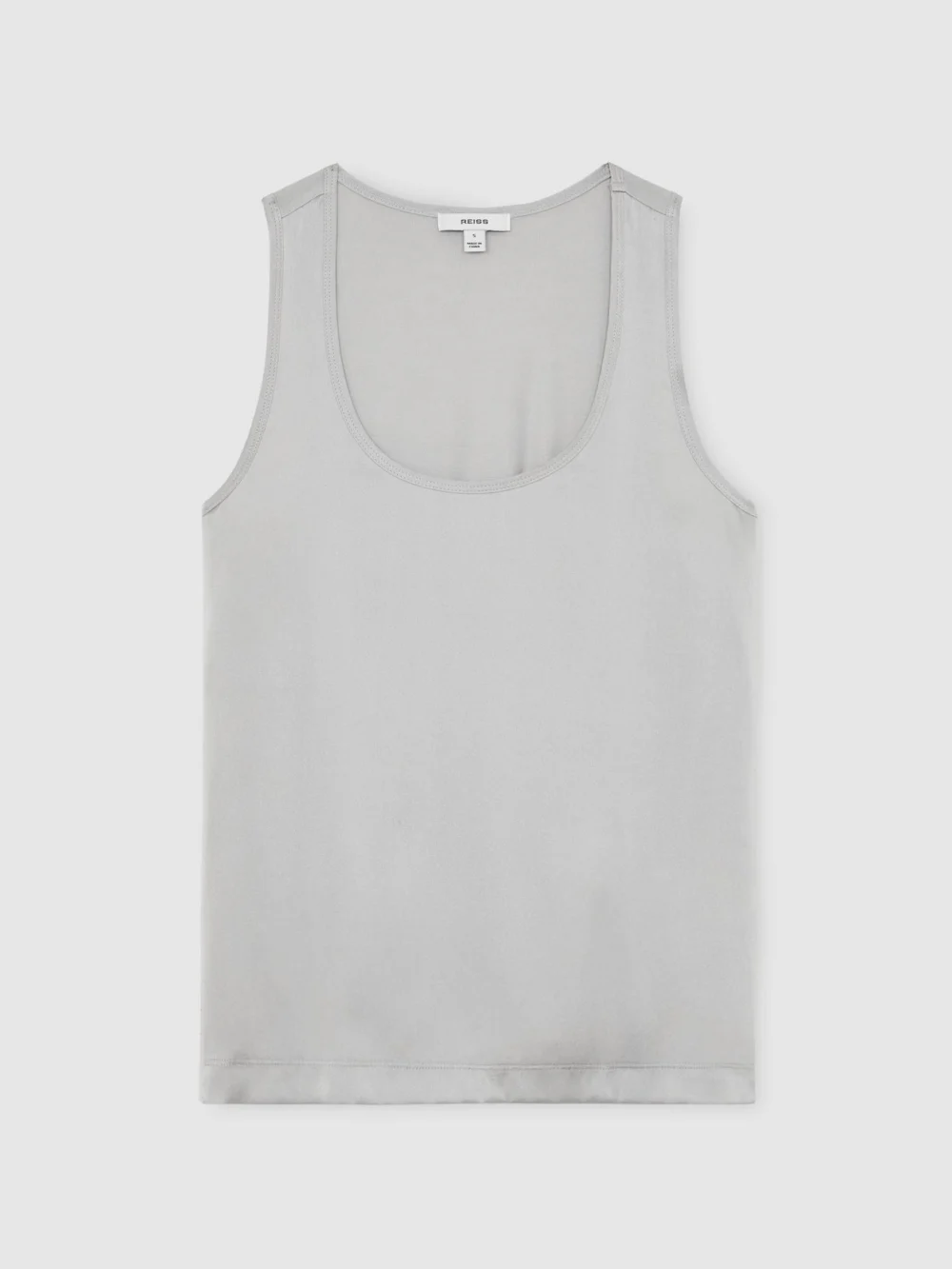 Reiss Grey Silk-front Vest, view 2