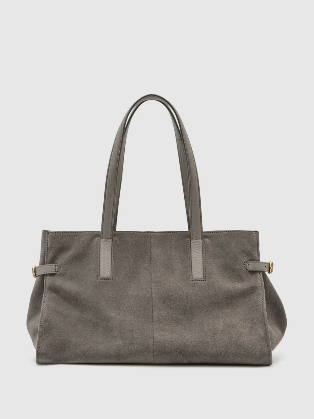 Reiss Grey Suede Medium Tote Bag,, view 2
