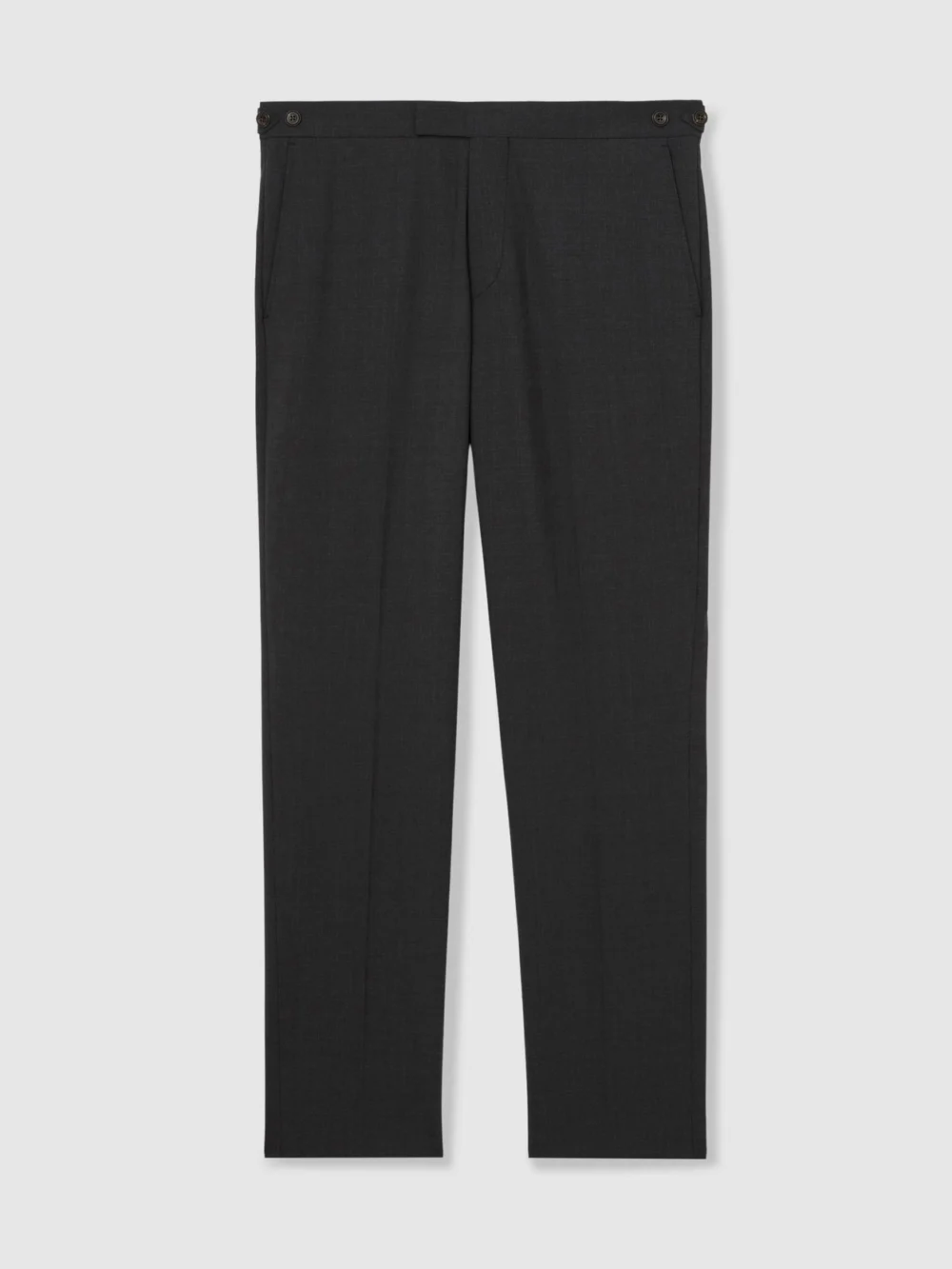 Reiss Grey Tailored Fit Wool-blend Tailored-fit Suit Trousers, view 2