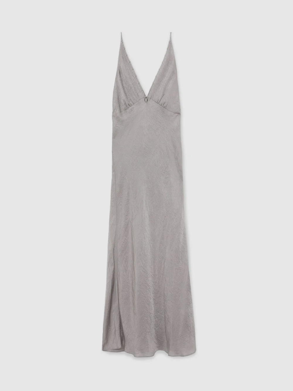 Reiss Grey Tie Back Slip Dress, view 2