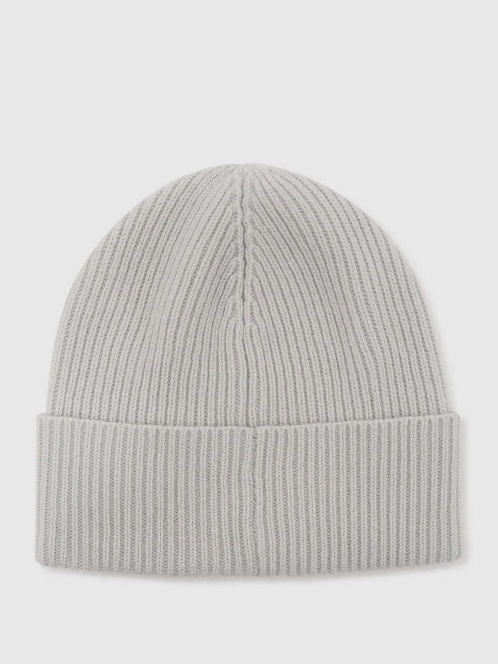 Reiss Grey Wool-blend Rib-knit Beanie,, view 2