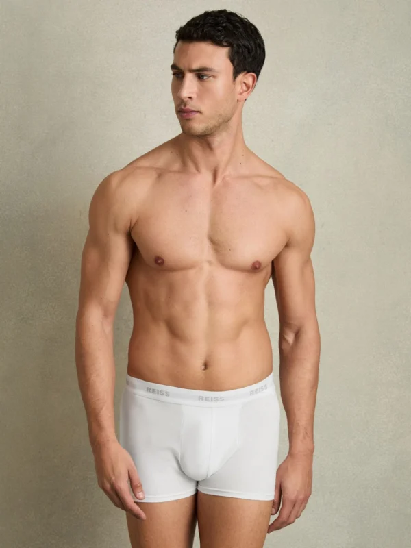 Reiss Heller White Three Pack Organic Cotton Boxers